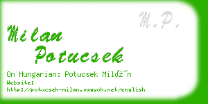 milan potucsek business card